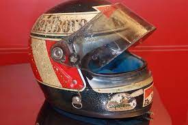 Gerhard Berger Helmet After Accident In Imola 1989 Imola Helmet Racing Helmets