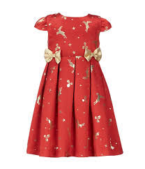 Bonnie Jean Little Girls 2t 6x Reindeer Jacquard Fit Flare Dress Dillards