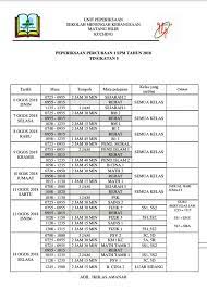 Merancang dan melaksana inovasi pentadbiran. Jadual Peperiksaan Percubaan 1 Smk Matang Hilir Rasmi Facebook