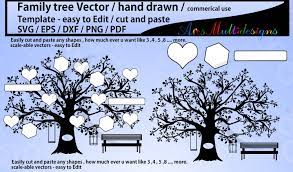 Download Family Tree Clipart Svg Template Eps Dxf Png Pdf Jpg Family Tree Silhouette Hand Drawn Tree Svg Vector Picastock