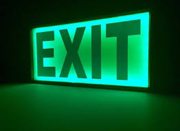 Exit Light Box Light Up Exit Sign Cool Lighting Green Etsy In 2021 Exit Sign Light Box Green Led Lights