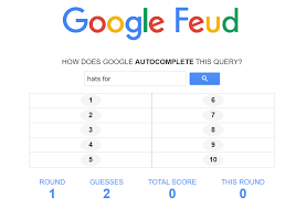 Google feud is an endless but fun game where you have to complete a variety of google queries. Google Feud Answers Free Google Feud Play Google Feud Games Online Google Feud Is Playable Online As An Html5 Game Therefore No Download Is Necessary Leila Mcmiller