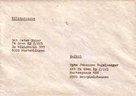 Die struktur eines briefes wird im wesentlichen in der din 5008 festgelegt. Portofreie Militarsendungen Militardienstliche Sendungen Fur Angehorige Der Armee Ausser Dienst