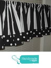 Black And White Striped Valance Curtains Black And White Striped Valances With Polka Dot Trim 52 Inches Wide By 15 Inches Long Set Of Two F White Kitchen Curtains Polka Dot Curtains Classroom Curtains
