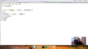 Python 3 7 How To Use The Set Pop Method In Python Python Method Being Used