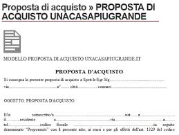 Proposta Di Acquisto Immobiliare Comprare E Vendere Casa