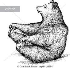 Engrave Bear Illustration Vector Stock Illustration Royalty Free Illustrations Stock Clip Art Icon Stoc Bear Illustration Linear Art Illustration Sketches