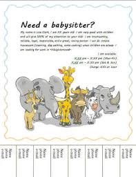 Excellent dressing skills, along with planning and bathing the baby and organizing the house. Babysitting Flyers And Ideas 16 Free Templates Hloom