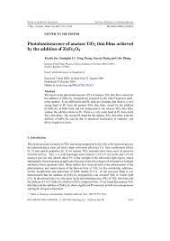 Letter to the editor of films. Photoluminescence Of Anatase Tio2 Thin Films Achieved By The