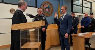 The Santa Fe Police Department welcomed 7 Experienced Lateral Police  Officers. The new police officers were sworn in today by the Honorable  Judge Chad Chittum and Chief Paul Joye presented them with