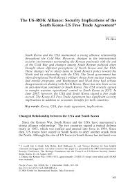 At the beginning of the pandemic, south korea had. Pdf The Us Rok Alliance Security Implications Of The South Korea Us Free Trade Agreement