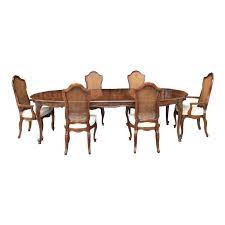 1970s Vintage Drexel Heritage Dining Table With Dining Chairs 7 Pieces Dining Table Drexel Heritage Dining Vintage Dining Table