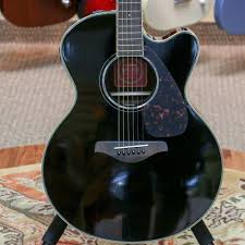 Black Yamaha Acoustic Electric Guitar Yamaha Fjx730sc Acoustic Electric Guitar Black Preowned
