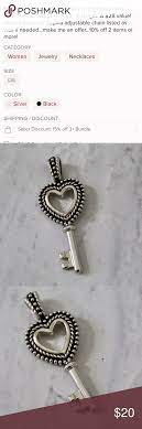 New Lia Sophia Silver Key To My Heart Pendant Heart Pendant Key To My Heart Pendant
