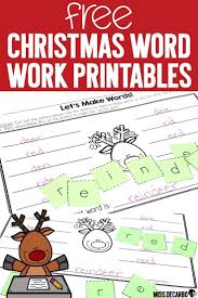 Free Christmas Activities Ideas And Games For Literacy Miss Decarbo Christmas Reading Activities Word Work Christmas Literacy Activities