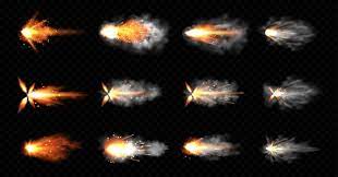 Flame simulation pack for vfx, motion graphics, transitions, titles, etc. Free Vector Gun Flashes With Smoke And Fire Sparkles Pistol Shots Clouds Muzzle Shotgun Explosion Blast Motion Weapon Bullets Trails Isolated On Black Background Realistic 3d Illustration Icons Set