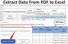 extract data from pdf to excel using 3 different easy methods