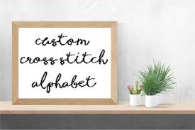 Handwriting Alphabet Cross Stitch Pattern Pdf Written Font Needlepoint Counted Chart Cursive Monogram Alphabet Cross Stitch Letters