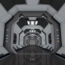 Scifi Spaceship Corridor 7 Max 3d Model Spaceship Interior Futuristic Interior Sci Fi City