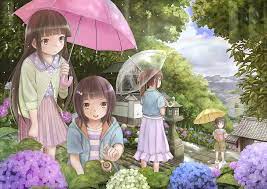 Check spelling or type a new query. Empat Gadis Anime Di Wallpaper Taman Bunga Gadis Payung Hujan Taman Wallpaper Hd Wallpaperbetter