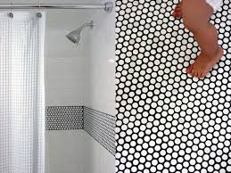 We used black sanded grout. Pin By Valerie Jensen On Bathrooms Penny Tiles Bathroom White Penny Tile Penny Tile