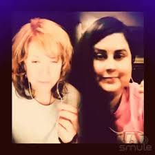 We’re singing a duet and you csn still hear o￼ur different accents.  “Wonderwall” I love the harmonies she added. 🎵🎤