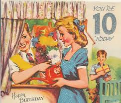 Birthday Card For 10 Year Old Boy Birthday Card For A 10 Year Old The Boy Pops Into The Window Greetings Limited Printed In England Cost 1 3 1963 Purchased In A Happy Vintage Cards Whimsy