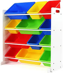 5 out of 5 stars with 2 reviews. Amazon Com Humble Crew White Primary Kids Toy Storage Organizer With 12 Plastic Bins Home Kitchen
