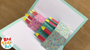 Send this birthday card and you'll totally make their day! Easy Pop Up Birthday Card Diy Red Ted Art Make Crafting With Kids Easy Fun