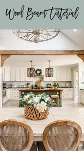 Use this tutorial on how to create a diy farmhouse wood beam chandelier for you home. Beautiful Diy Faux Wood Beam Room Divider Tutorial