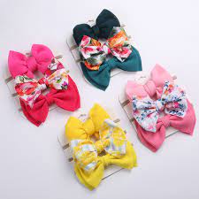3pcs Set Baby Headband Cute Solid And Floral Top Knot Bows Baby Girl Headbands Elastic Bowknot Turban Hair Accessories Gift Set Buy 3pcs Set Baby Headband Set Solid And Floral Top Knot Bows Baby
