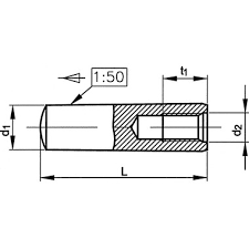 Qualfast Taper Pin Metric Steel Standard Self Colour