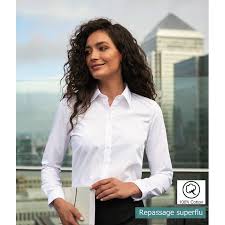 + − ajouter au panier. Chemisier Femme Blanc Coupe Ajustee 100 Coton Sans Repassage