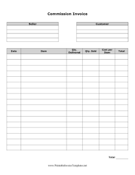 The discount field on the bottom of the voucher. Commission Invoice Template
