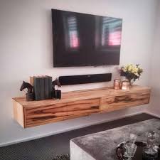 Love The Idea Of A Stand Alone Tv W Floating Rustic Shelf Beneath Floating Shelf Under Tv Floating Entertainment Unit Floating Tv Stand