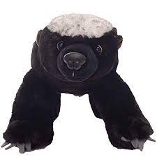 Lifelike Honey Badger Plush Toy 19 7inch Medium Stuffed White Back Honey Badger Animals Plushie Gifts For B Plush Stuffed Animals Animal Plush Toys Cute Plush