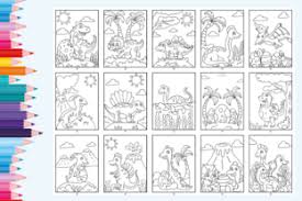 The spruce / wenjia tang take a break and have some fun with this collection of free, printable co. Happy Coloring Book 4 Dinos Grafico Por Momentos Crafter Creative Fabrica