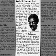 Obituary for Leola Harris Summerford