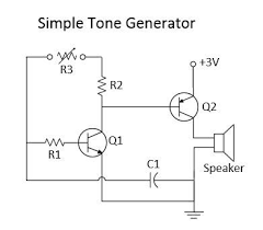 Use 9 to 12v dc supply and components value should be the same as. Simple Tone Generator Circuit Diagram Electrical Circuit Diagram Electronics Projects For Beginners Circuit Diagram