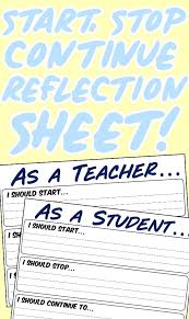 Start Stop Continue Relfection Sheet Teacher Forms Student Forms Behavior Reflection Sheet