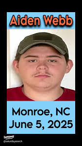 Help Find Aiden Webb: Missing Teen Last Seen June 5, 2025 in Monroe, NC