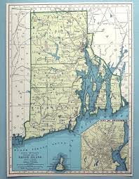 1944 Vintage Map Of Rhode Island Rhode Island Antique Map Etsy Island Map Rhode Island History Vintage Map
