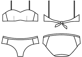 Bathing Suit Clipart Black And White Basic Bikini Well S Bay Pdf Sewing Pattern Sewing Basics Beginner Sewing Projects Easy Sewing Patterns