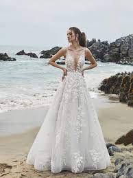 Calla Blanche Wedding Dress V Neck Ballgown Wedding Dress 3d Floral Applique Wedding Dress Bridal Dresses Lace Sheath Wedding Dress Lace Bridal Dresses