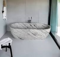 Supply Italy Carrara White Marble Bathtub Rectangular Tub ...