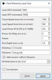 inkscape laser plug in j tech photonics inc