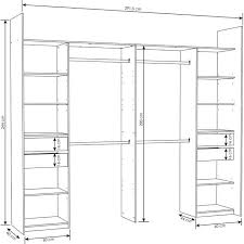 Kit Dressing Elle Et Lui H 244 X L 298 X P 44 Cm Leroy Merlin Dressing Floor Plans