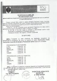 Pentru detalii, apelaţi serviciul call center: DispoziÈ›ia Primarului Comunei È™iria Nr 200 09 07 2018 Privind Stabilirea Programului De FuncÈ›ionare Al Spclep È™iria Primariasiria Ro