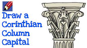 How To Draw A Corithian Column Capital Real Easy For Beginners - Youtube