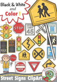 Road Safety Street Signs Clipart Pack By Scribblegarden Street Signs Clip Art Road Safety